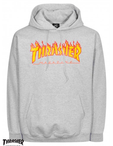 Thrasher Flame Logo Grau