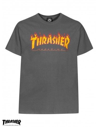 T-Shirt Thraser Flame Logo Charcoal