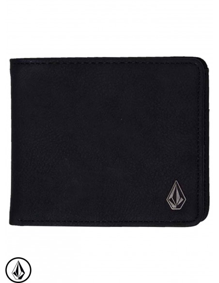 Volcom Slim Stone PU Black Wallet