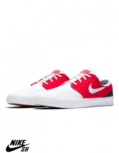 Chaussures Skate Nike SB Zoom Stefan Janoski Canvas RM White University Red