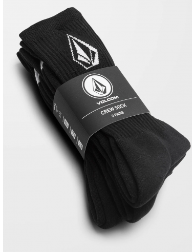 Full Stone Sock 3PK - Black