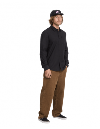 Camisa Volcom Veeco Oxford M/L - Black